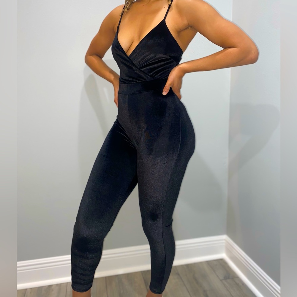 Black Velvet Jumpsuit by: Guess